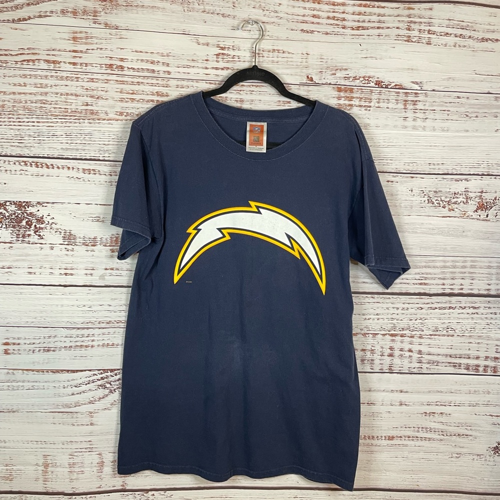 Chargers Limited Edition Junior Seau Tee Shirt Navy Blue 100% Cotton Size Med